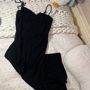 Aritzia Black Spaghetti Strap Dress